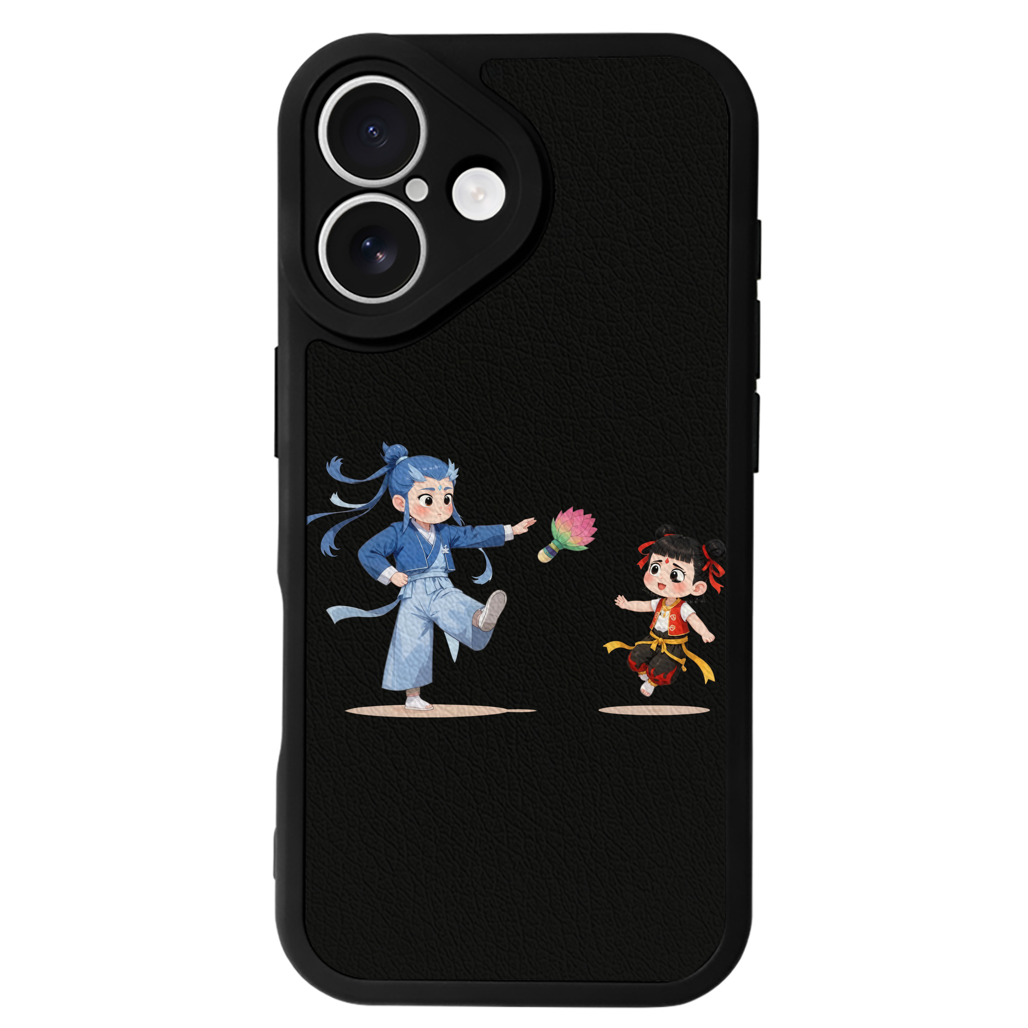 （画像用） Ne Zha 2 ナタ 魔童の大暴れ 【iPhone 16シリーズ対応】シリコンスマホケース（レザー調） 材質：シリコン